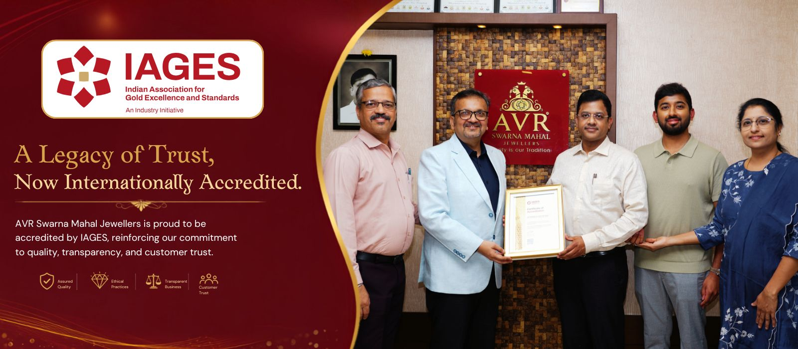 AVR Swarna Mahal IAGES Certification