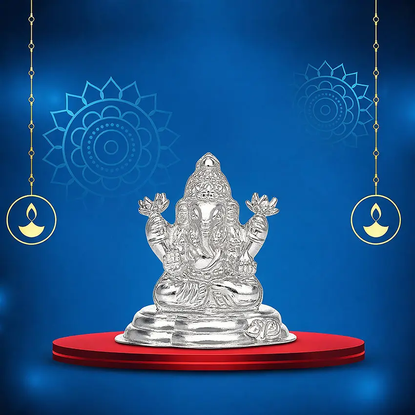 Ganesh Silver Idol